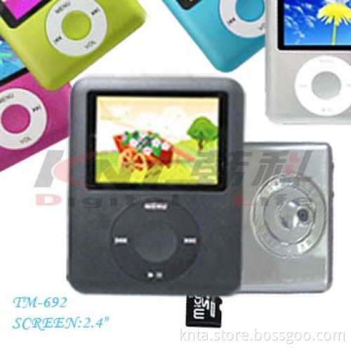 2.4" TFT Screen MP4 Player Support TF Card Extend Memory